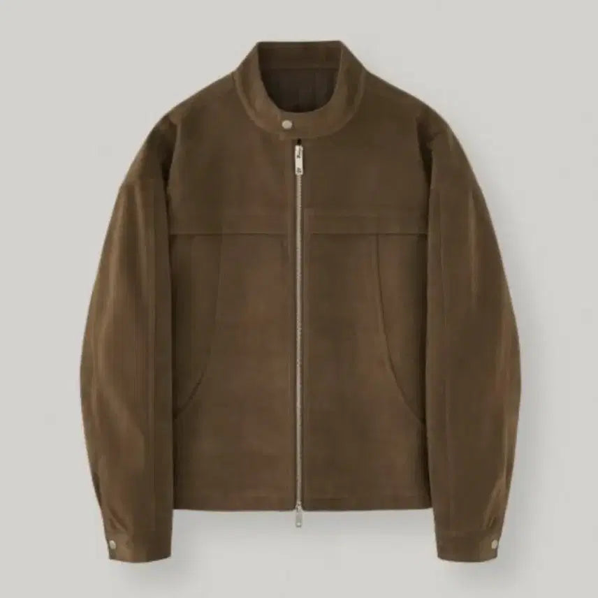 [BUNJANG] Lapa Store Buffing Leather Divided Biker Jacket - Suede Brown / 라퍼지스토어 버핑레더 디바이드 바이커 자켓_Suede Brown