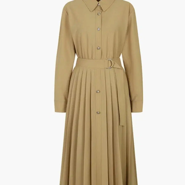 [BUNJANG] Nice Clab Pleated Dress Beige / 텍새상품) 나이스클랍 플리츠 원피스
