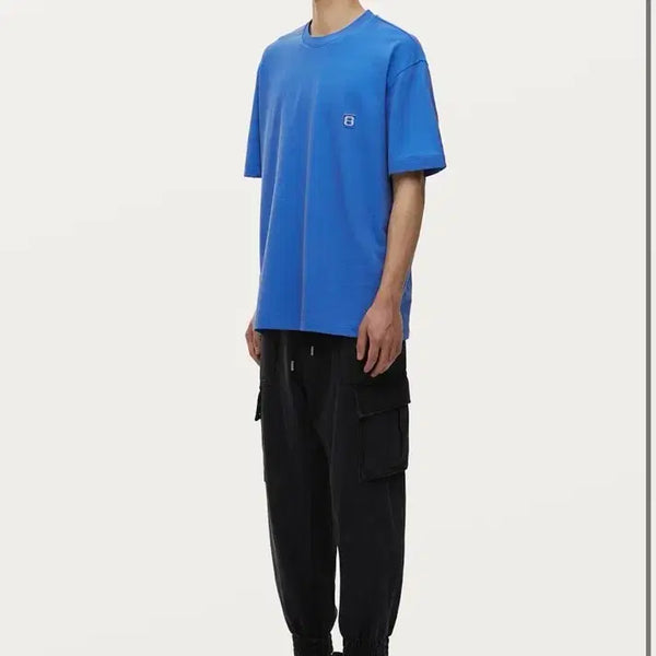 [BUNJANG] Solid Homme Back Logo Shirt Size 48 / 솔리드옴므 백로고 블루