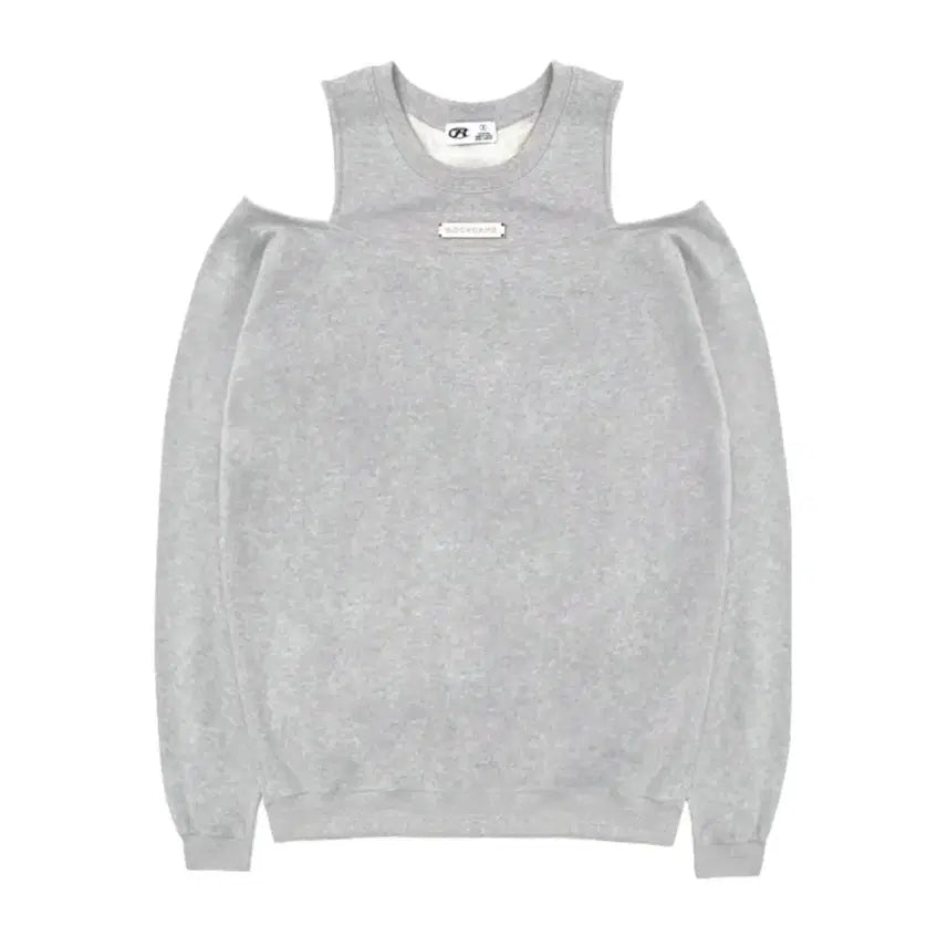 [BUNJANG] Rocake Open Shoulder Sweatshirt / 락케이크 오픈 숄더 맨투맨 스웻셔츠