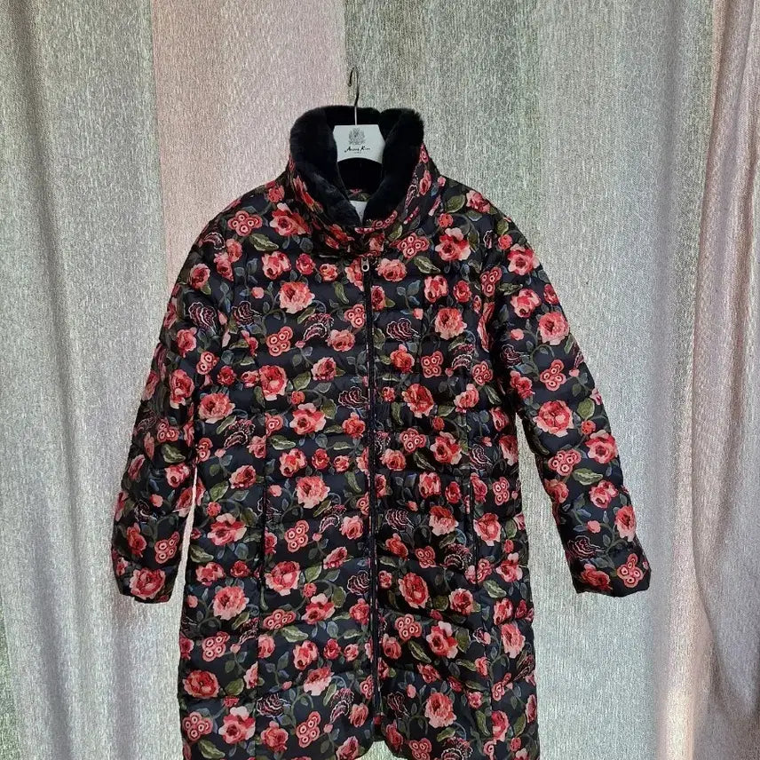 [BUNJANG] Oilily Flower Pattern Down Coat / 오일릴리 오리솜털80%깃털20%코트 77/88