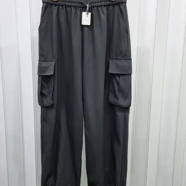 [BUNJANG] Black Cargo Jogger Pants / 카고 조거 팬츠 블랙