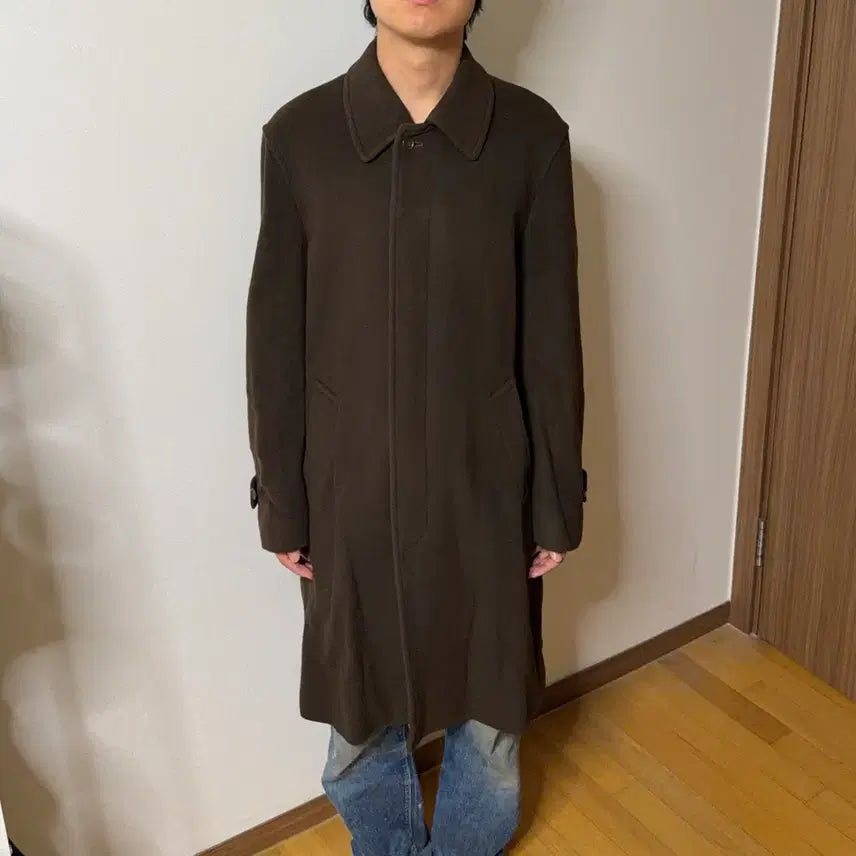 [BUNJANG] Takeo Kikuchi Wool Brown Coat / 타케오 키쿠치 울 브라운 코트