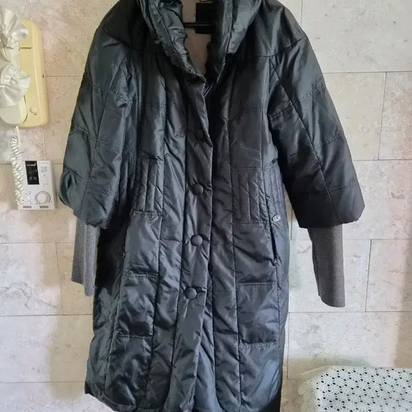 [BUNJANG] UVA Black Duck Down Long Padded Coat - Size 77 / UVA 우바 검정오리털 롱패딩 77