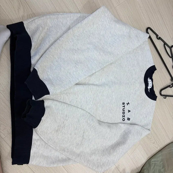 [BUNJANG] IAP STUDIO Light Grey Sweatshirt XL / 아이앱스튜디오 라이트 그레이 맨투맨(XL)