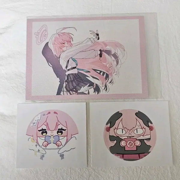 [BUNJANG] Blue Archive Hoshino Postcard / Sticker Set / 블루 아카이브 블아 호시노 엽서/원 스티커 판매