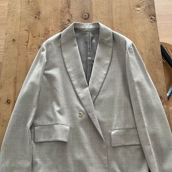 [BUNJANG] Youth Shawl Collar Jacket Beige / 유스(youth) 숄카라 자켓