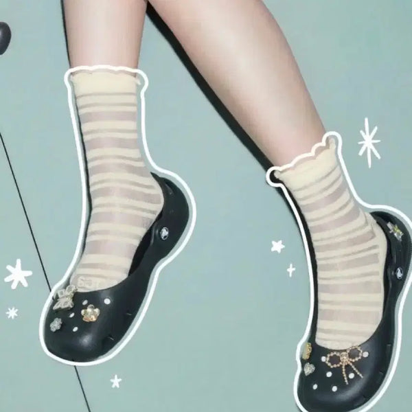 [BUNJANG] Crocs Classic Ballet Flat Shoes Black 230 / (새상품) 크록스 클래식 발레 플랫 슈즈 230
