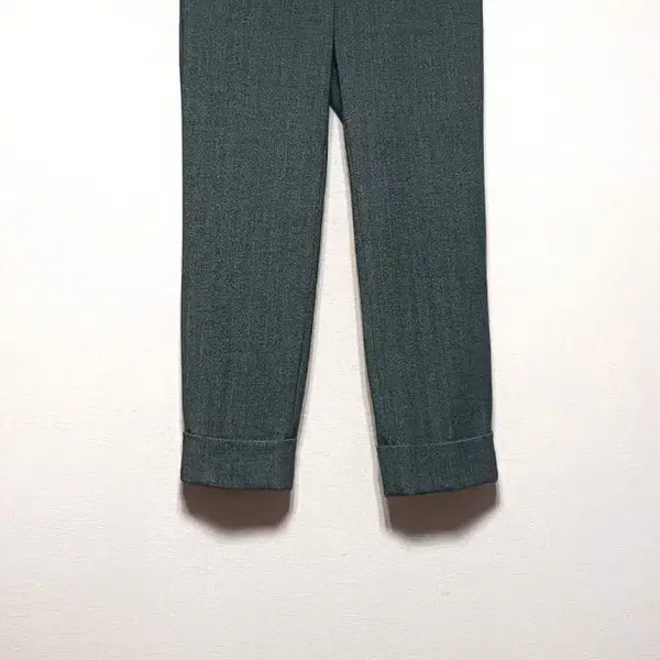 [BUNJANG] ANDY & DEBB Tailored Herringbone Turn-up Slacks Pants (Dark Grey, Size 66) / 앤디앤뎁정품] 헤링본 테일러드 턴업 슬랙스 팬츠 (다크그레이 / 66