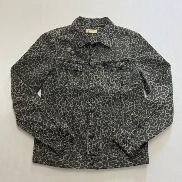 [BUNJANG] All Saints Leopard Denim Jacket / (M)올세인츠 레오파드 데님 자켓