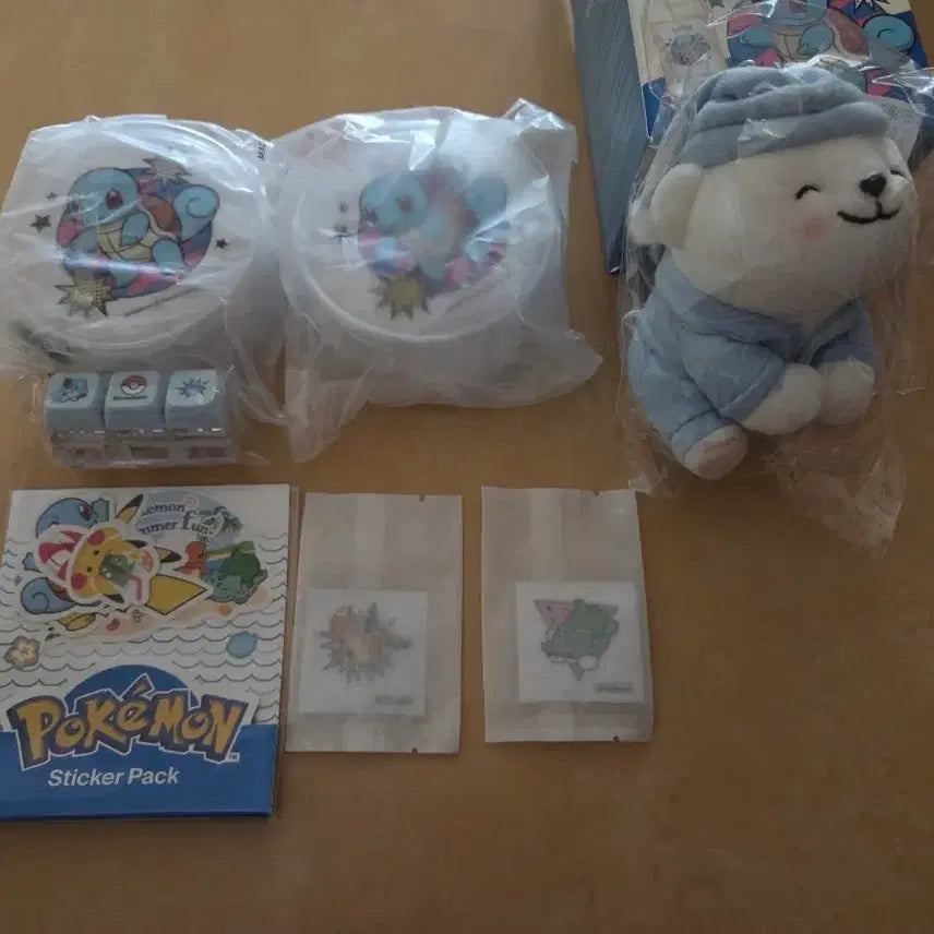 [BUNJANG] Squirtle Keycap, Plush, Stickers Bundle Set / 택포) 올리브영 꼬부기키캡, 인형, 스티커 판매합니다.
