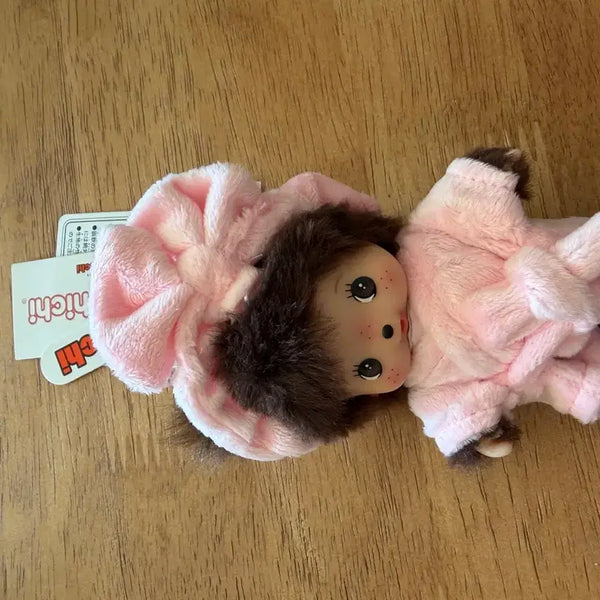 [BUNJANG] Monchhichi Pink Outfit Plush Doll / 몬치치