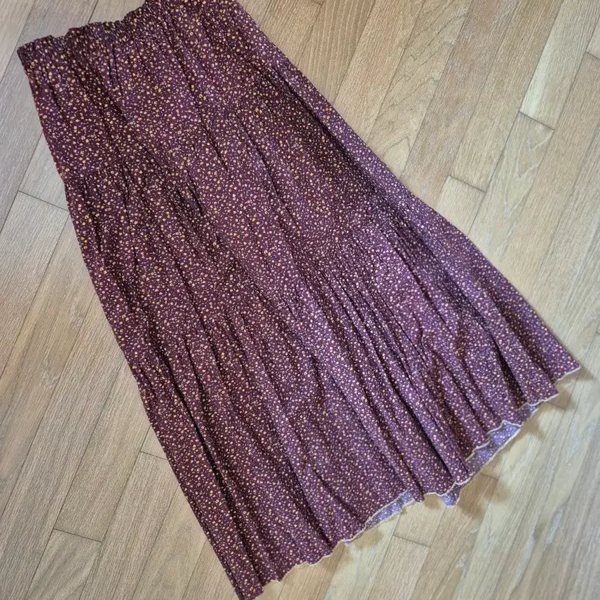 [BUNJANG] Floral Pattern Long Skirt / 꽃무늬 롱 스커트 (일본)