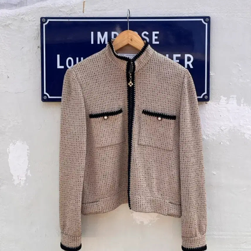 [BUNJANG] St. John Collection by Marie Gray Tweed Knit Zip Jacket / 세인트존 컬렉션 바이 마리 그레이 트위드 니트 집업 자켓 8 미국제