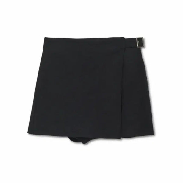 [BUNJANG] Thanat Wrap Skirt Pants Black / 타낫 랩스커트 팬츠 블랙