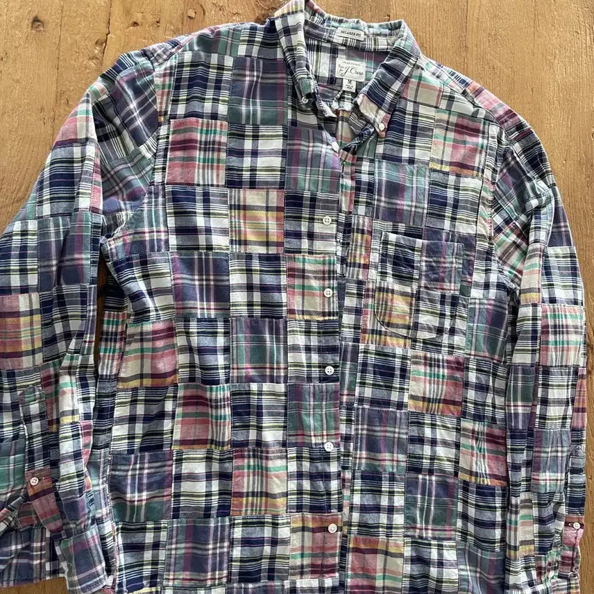 [BUNJANG] J.Crew Patchwork Shirt / 제이크루(J.CREW) 패치워크 셔츠
