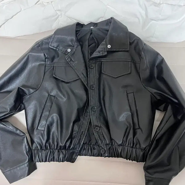 [BUNJANG] Ablie Leather Jacket / 에이블리 레더자켓