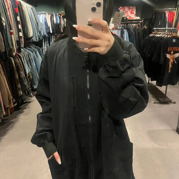 [BUNJANG] Carhartt Black Work Zip-Up Jacket / (077) CARHARTT 칼하트 블랙 워크 집업 자켓