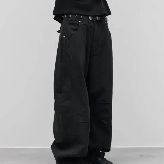 [BUNJANG] 9999Archive Technical Curved Jeans Black / 9999아카이브 Technical Curved Jeans