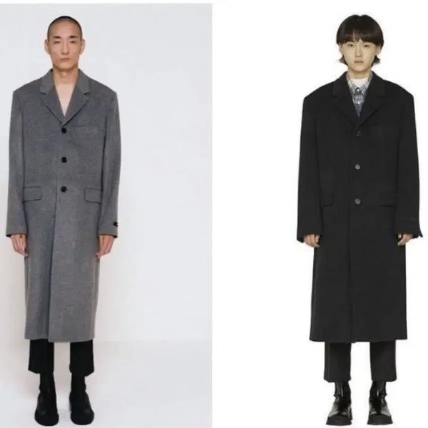 [BUNJANG] MNGU 17FW 3-Button Wool Cashmere Blend Coat Bundle Set / [L] 일괄판매 MNGU 17FW 코트 블랙/그레이