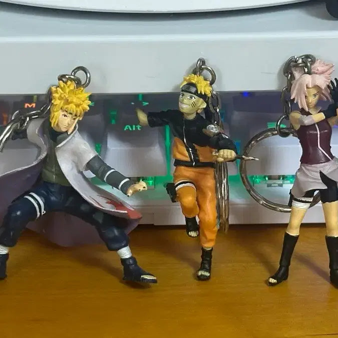 [BUNJANG] Naruto Minato Sakura Classic Figure Keychains Bundle Set / 나루토 미나토 사쿠라 고전 피규어 키링 일괄