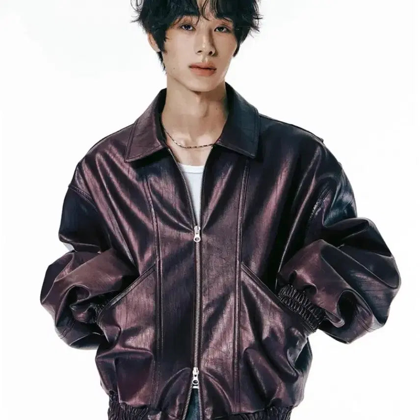 [BUNJANG] Lan Archive Star Stud Leather Blouson Jacket M / M 랜아카이브 레더자켓 Star Stud Leather Blouson