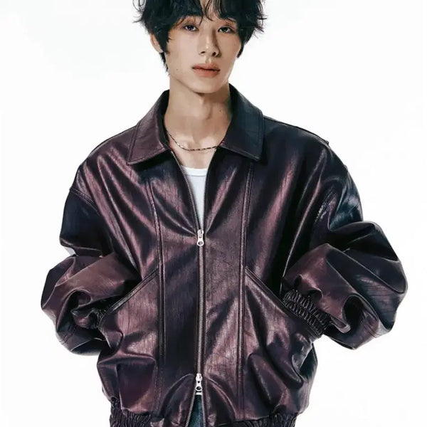 [BUNJANG] Lan Archive Star Stud Leather Blouson Jacket M / M 랜아카이브 레더자켓 Star Stud Leather Blouson