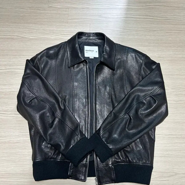 [BUNJANG] Holy Sun Capital Leather Jacket Black M / 홀리선 capital 레더자켓 블랙 M