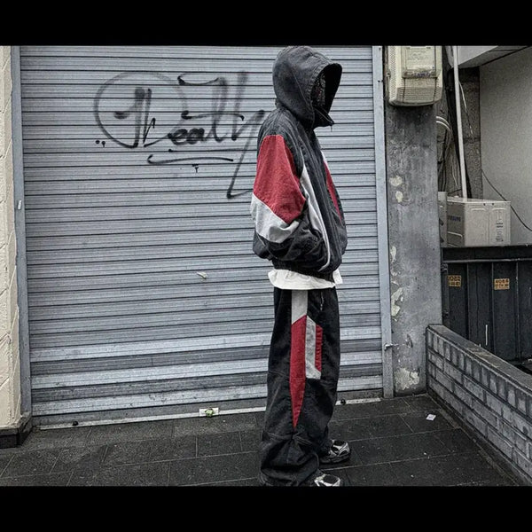 [BUNJANG] OURPAS PAS-089 Denim Track Setup / OURPAS 아워파스 PAS-089 데님 트랙 셋업 (미사용 제품)