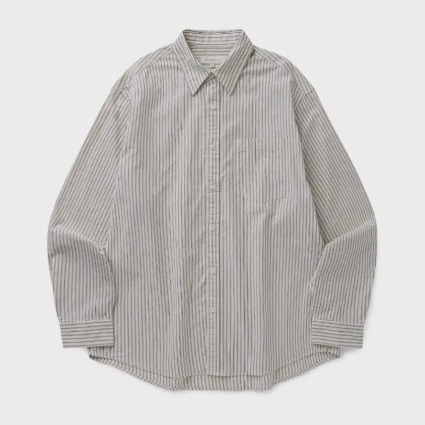 [BUNJANG] Union Blue Editor Stripe Shirt Black / (XL) 유니온블루 에디터 스트라이프 셔츠 블랙