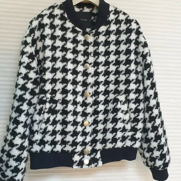 [BUNJANG] DECJUBA Australian Houndstooth Bomber Jacket / DECJUBA 호주산 데큐바 블루종/봄버자켓