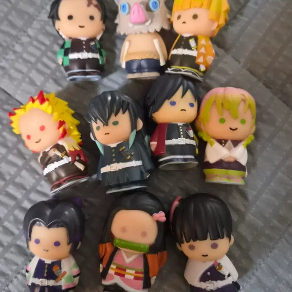 [BUNJANG] Demon Slayer Finger Puppets 10pc Bundle Set / 귀멸의칼날 귀칼 손가락 피규어 10종 일괄