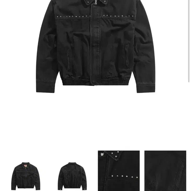 [BUNJANG] Insane Garage Rivet Washed Denim Jacket Black / 인세인개러지
