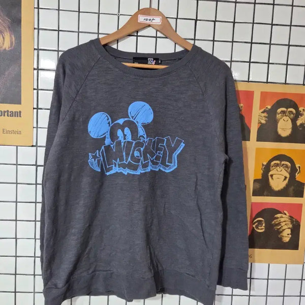 [BUNJANG] Disney Mickey Mouse Graphic Sweatshirt (1005) / 디즈니 미키마우스 그래픽 맨투맨 1005