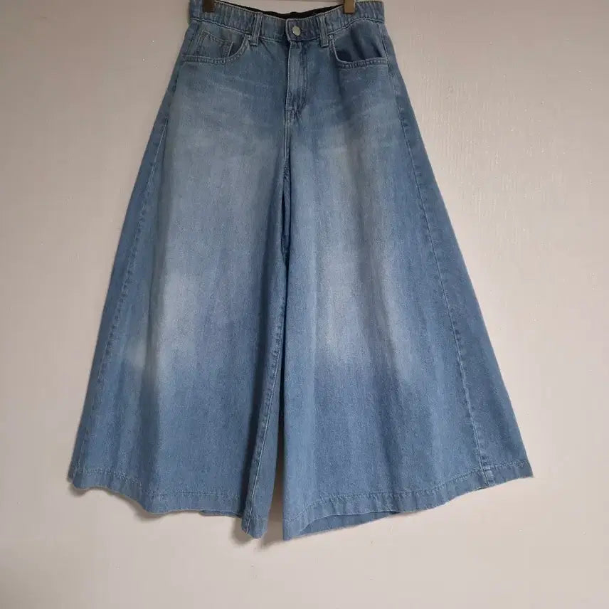 [BUNJANG] Denim Wide Pants (Size 25-27) / 데님 와이드팬츠26~27개성짱
