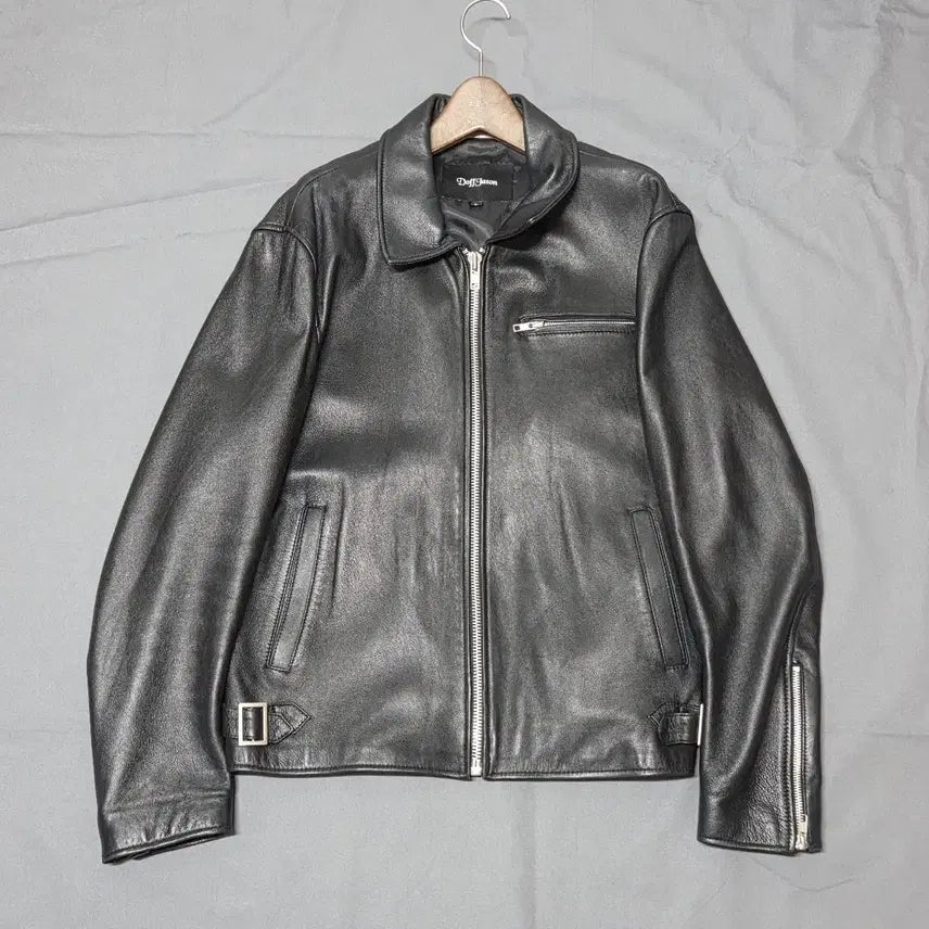 [BUNJANG] Dope Jason Lambskin Single Leather Jacket Black / 도프제이슨 램스킨 싱글 레더 양가죽 자켓 블랙
