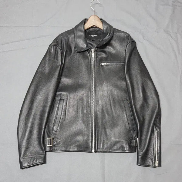 [BUNJANG] Dope Jason Lambskin Single Leather Jacket Black / 도프제이슨 램스킨 싱글 레더 양가죽 자켓 블랙