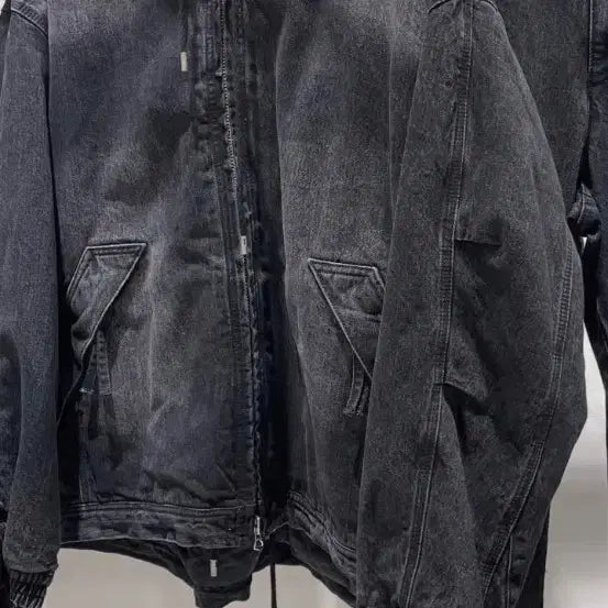 [BUNJANG] Solid Homme Denim Hoodie / 솔리드옴므 데님 퀼팅 후드자켓