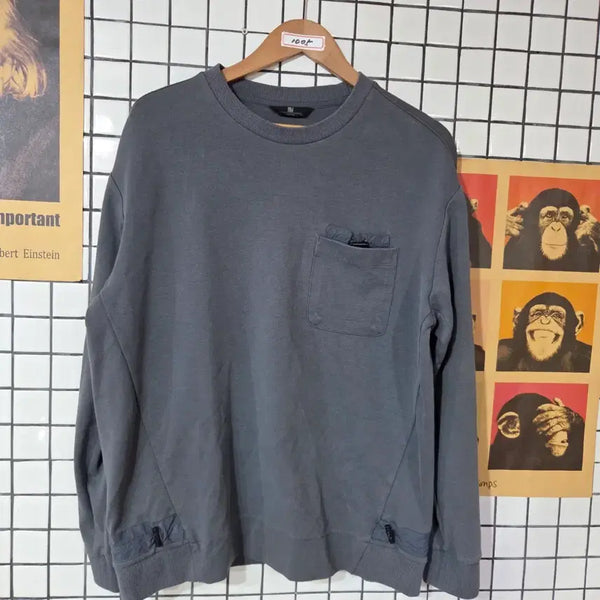 [BUNJANG] Fleece Sweatshirt Grey / 기모 맨투맨 그레이 1005