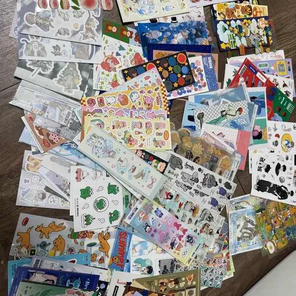 [BUNJANG] Sticker Bundle Set with Storage Files / 스티커 일괄 판매