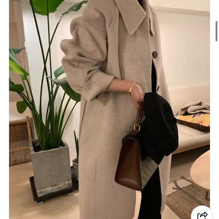 [BUNJANG] 100% Wool Handmade Coat with Big Collar / (네이비) 빅카라 울 100 핸드메이드 코트