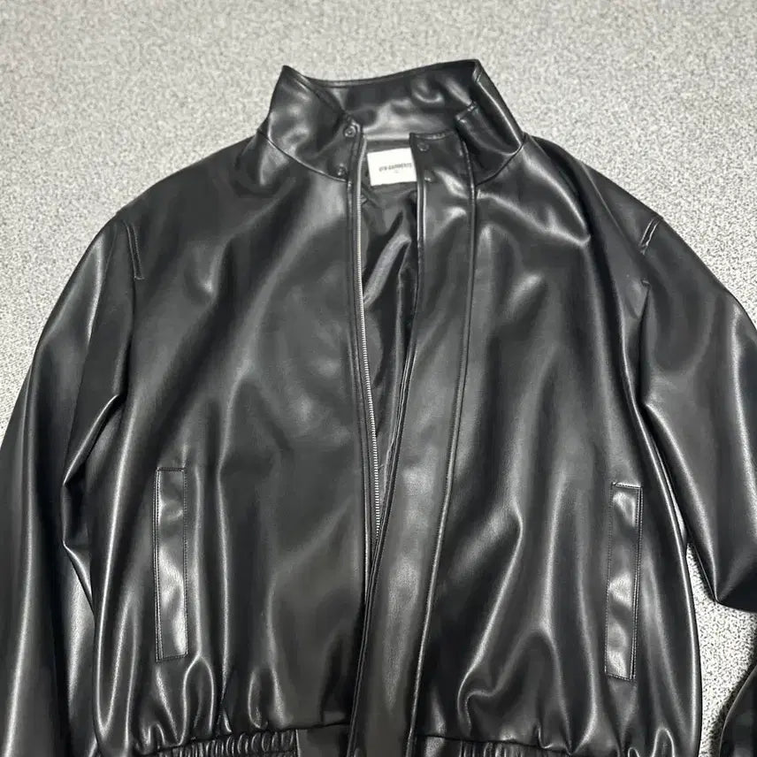 [BUNJANG] QT8 Faux Leather Jacket / QT8 인조가죽자켓