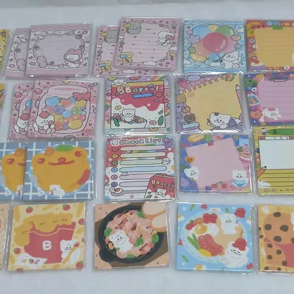 [BUNJANG] Bbo-Du Memo Pad Set (32 Sets) / 뽀두 떡메모지 반권(약50장내외) 총32세트 일괄판매2