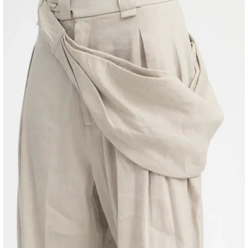 [BUNJANG] HYEIN SEO 23FW Silver Button Back Pants Beige Size 2 / (2) 혜인서 23FW 실버 버튼 백 팬츠 베이지