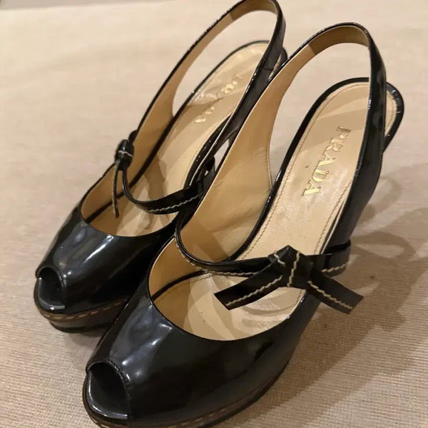 [BUNJANG] Prada Mule Pumps Heels Black Size 36 / 프라다 뮬 펌프스 힐 블랙 36사이즈