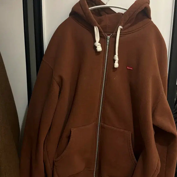 [BUNJANG] Supreme Hooded Zip-Up Brown / 슈프림 후드집업 브라운