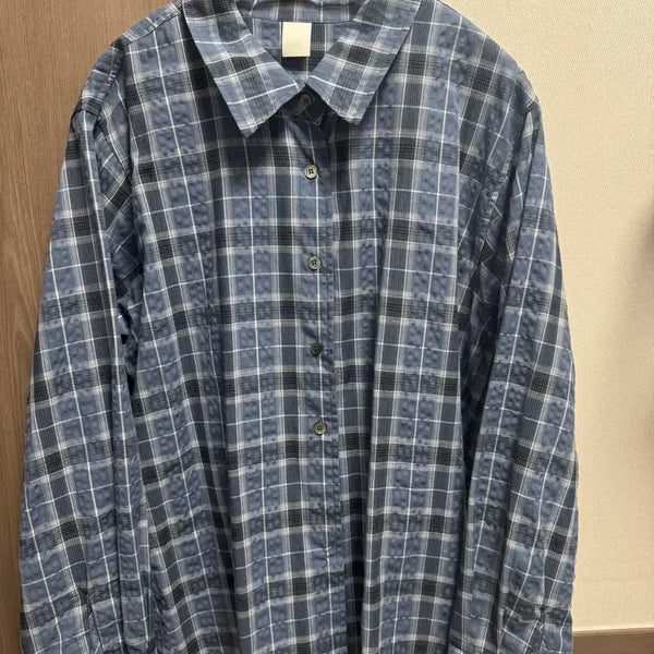 [BUNJANG] A.C.C.E.S. Mimi Checkered Shirt Blue / 에크리스 미미체크셔츠 블루