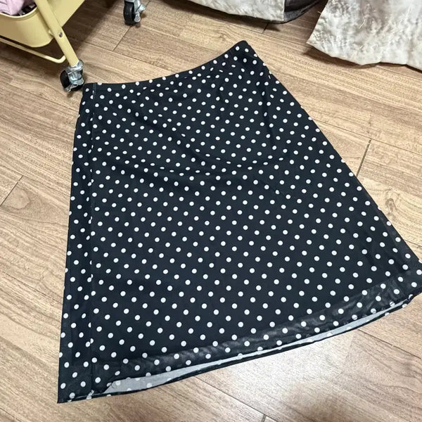 [BUNJANG] Dot Print Midi Skirt / 도트 미디스커트