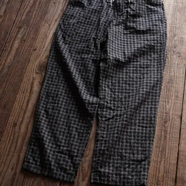 [BUNJANG] Wardrobe 41 Tie-Up Checkered Pants L / 워드로브41 타이업 체크 팬츠 L