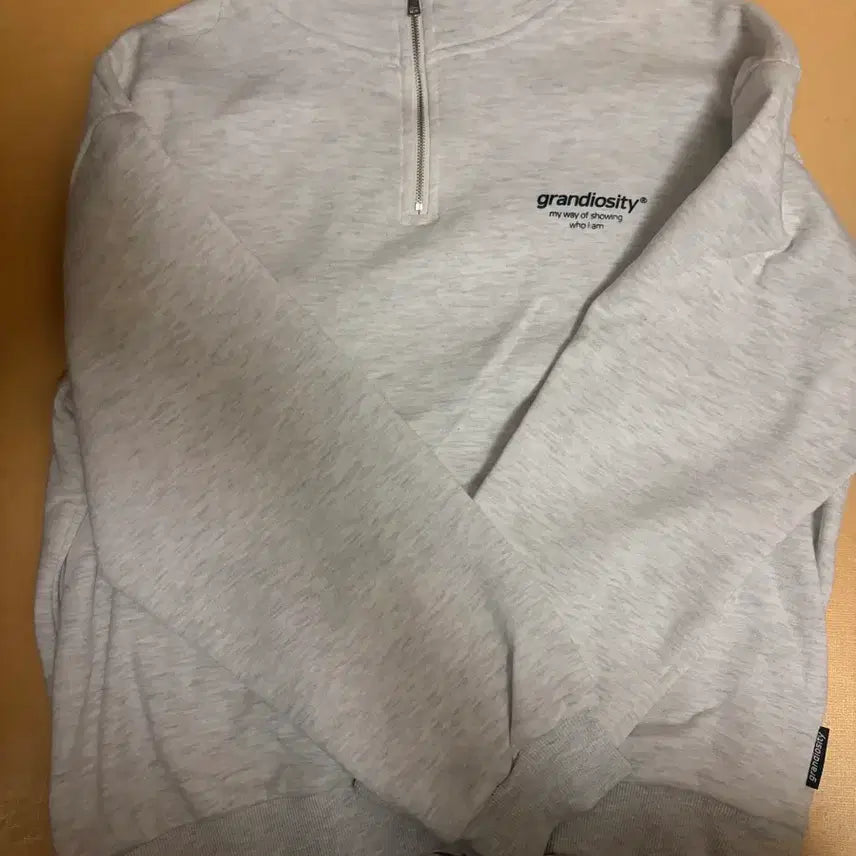 [BUNJANG] Grandiosity Half-Zip Sweatshirt / 그랜디오시티 반집업